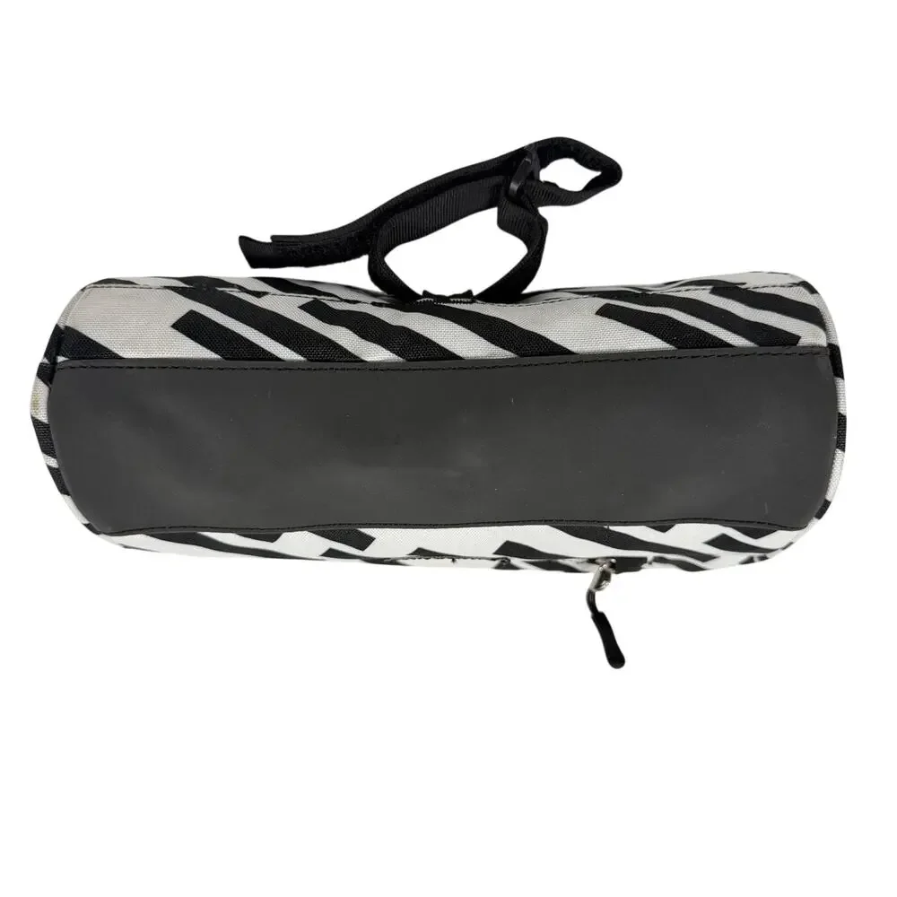Po Campo Handlebar Bag Medium Black White Stripe Bike Cycling Shoulder Strap